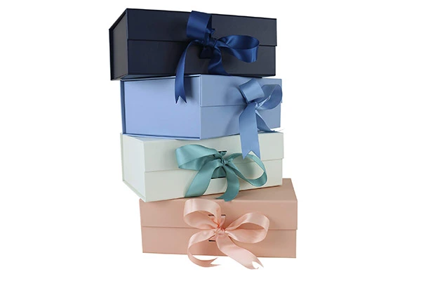 Luxury Rigid Magnetic Closure Gift Box With Dual Ribbons